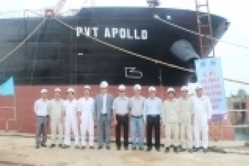 DQS hạ thủy thành công tàu chở dầu thô 105.000 DWT