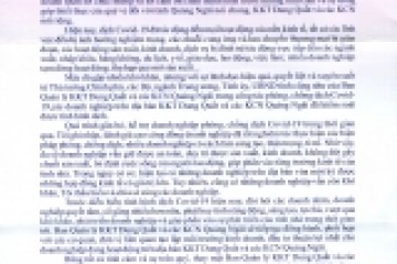 Thư chúc mừng của Ban Quản lý Khu Kinh tế Dung Quất nhân ngày Doanh Nhân Việt Nam