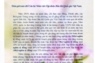 Thông điệp đầu năm 2020 của Lãnh đạo Tập đoàn Dầu khí Quốc gia Việt Nam