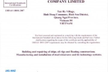 DQS được trao chứng nhận OHSAS 18001:2007 và ISO 14001:2004