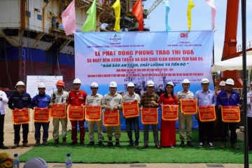 QUYẾT TÂM CAO ĐỘ VỚI CHIẾN DỊCH “55 NGÀY ĐÊM HOÀN THÀNH VÀ BÀN GIAO GIÀN KHOAN TAM ĐẢO 05”